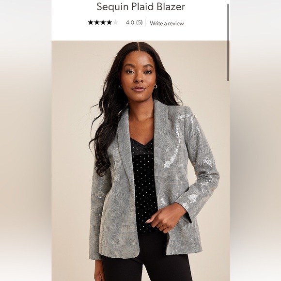 Maurices Jackets & Blazers - NWT Sequin Plaid Blazer. Perfect statement piece!